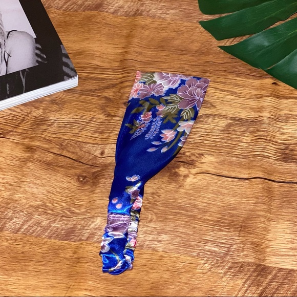 Women satin silk headband floral Japanese pattern New - Picture 11 of 11